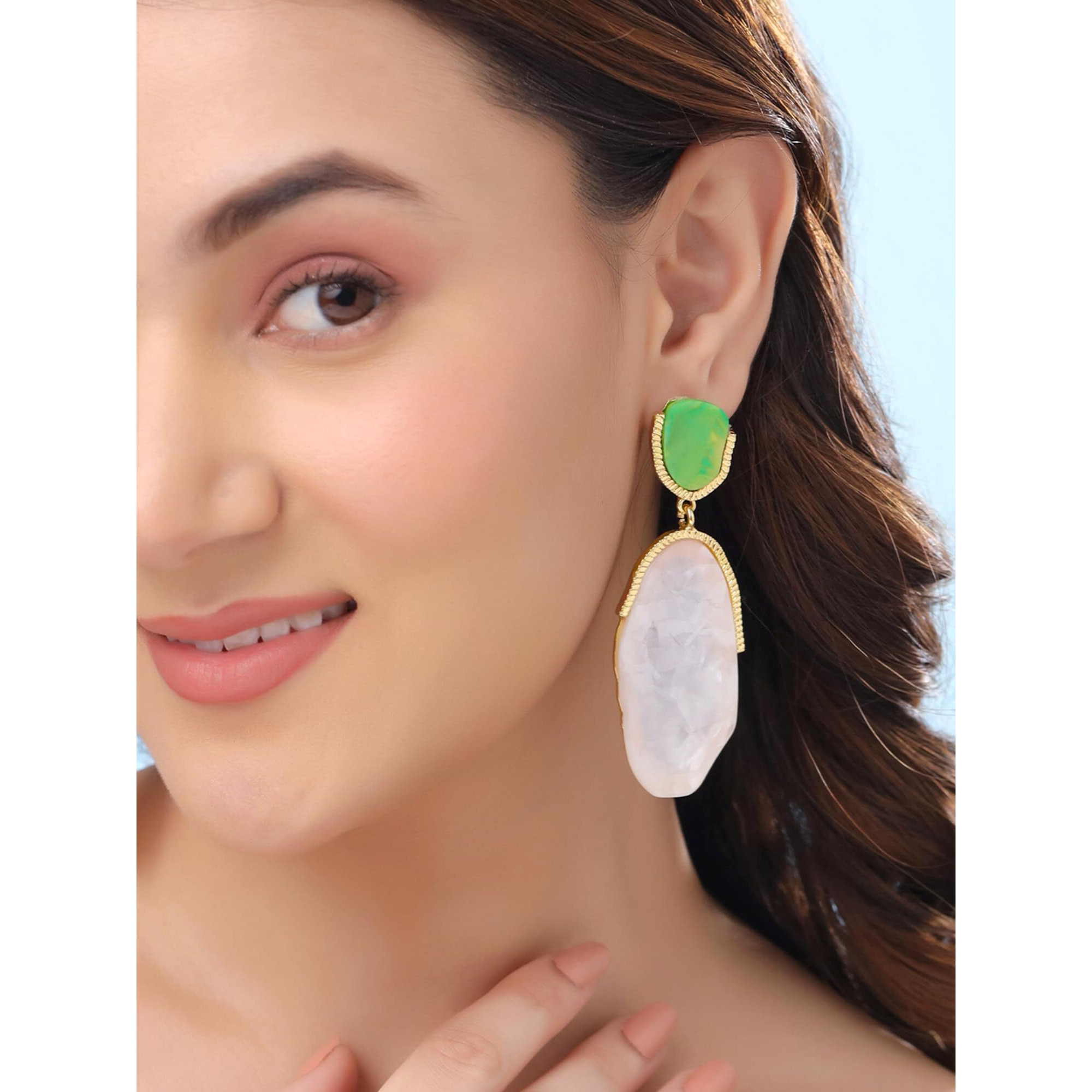 Yellow Chimes Earrings for Women and Girls Fashion Crystal Dangler Earrings | Gold Plated Multicolor Statement Style Long Danglers Earrings | Birthday Anniversary Gift for Girls & Women (Design 6)