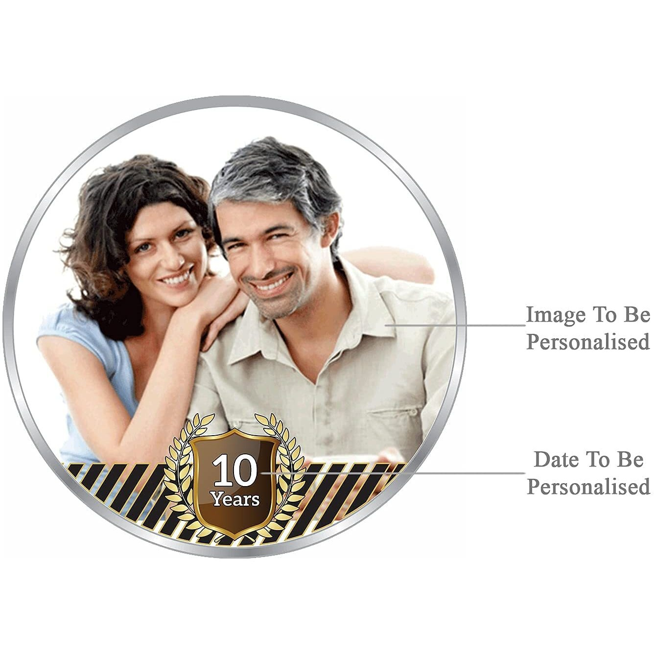 Precious Moments BIS Hallmarked Personalised Anniversary 50 gm 999 Pure Silver Coin by ACPL