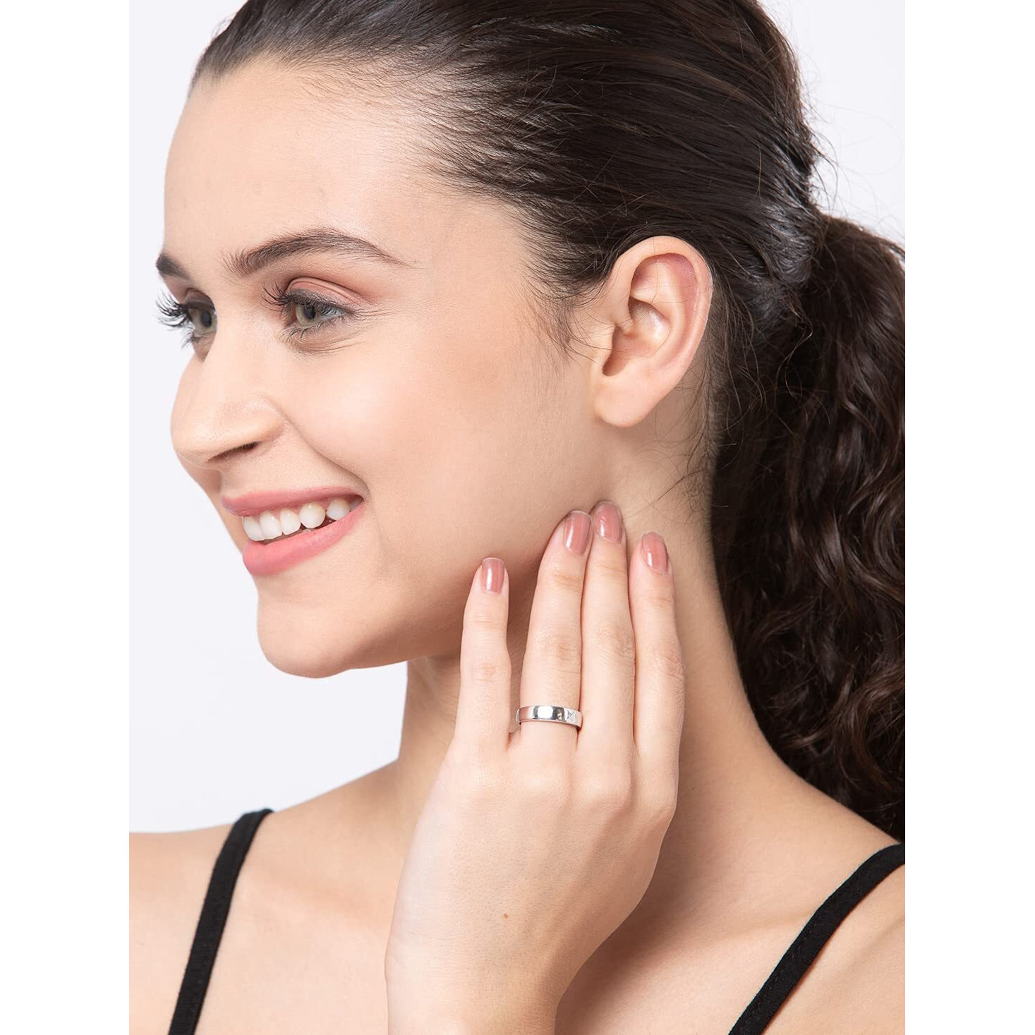 Clara Pure 925 Sterling Silver Franco Adjustable Ring Gift for Women and Girls