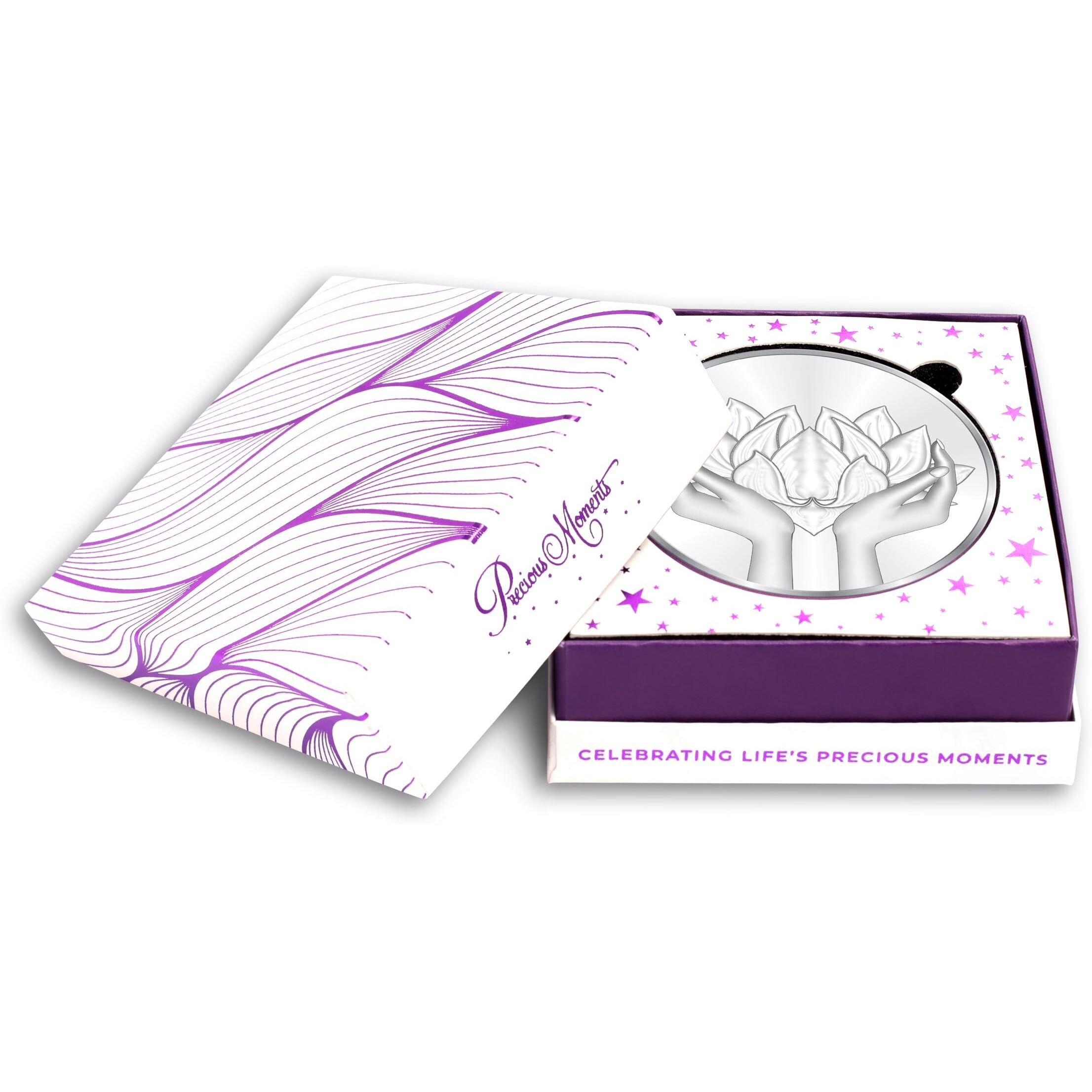Precious Moments 50 Grams Silver Coin Lotus BIS Hallmarked 999 Pure by ACPL