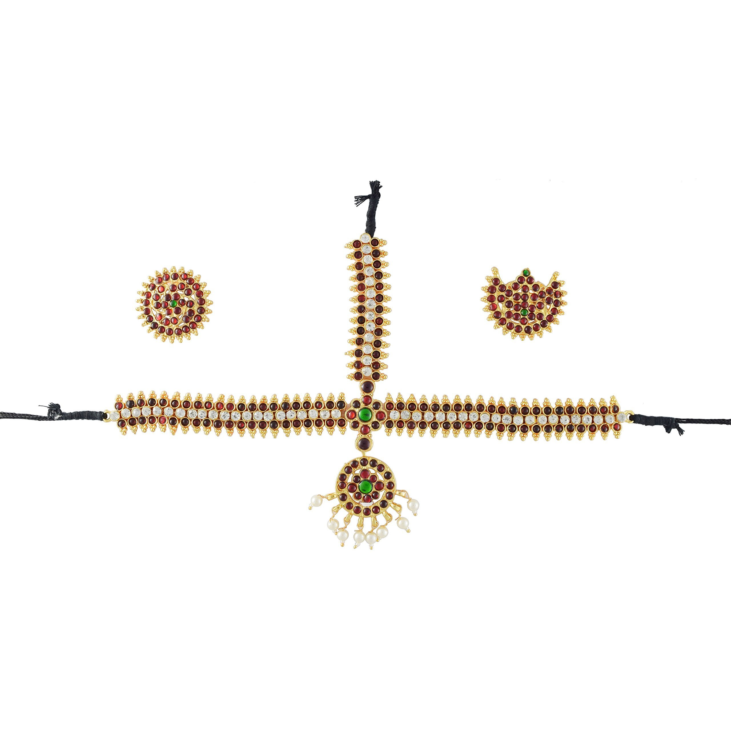 UG PRODUCTS Golden Copper Bharatanatyam Dance Complete Jewellery Set for Women