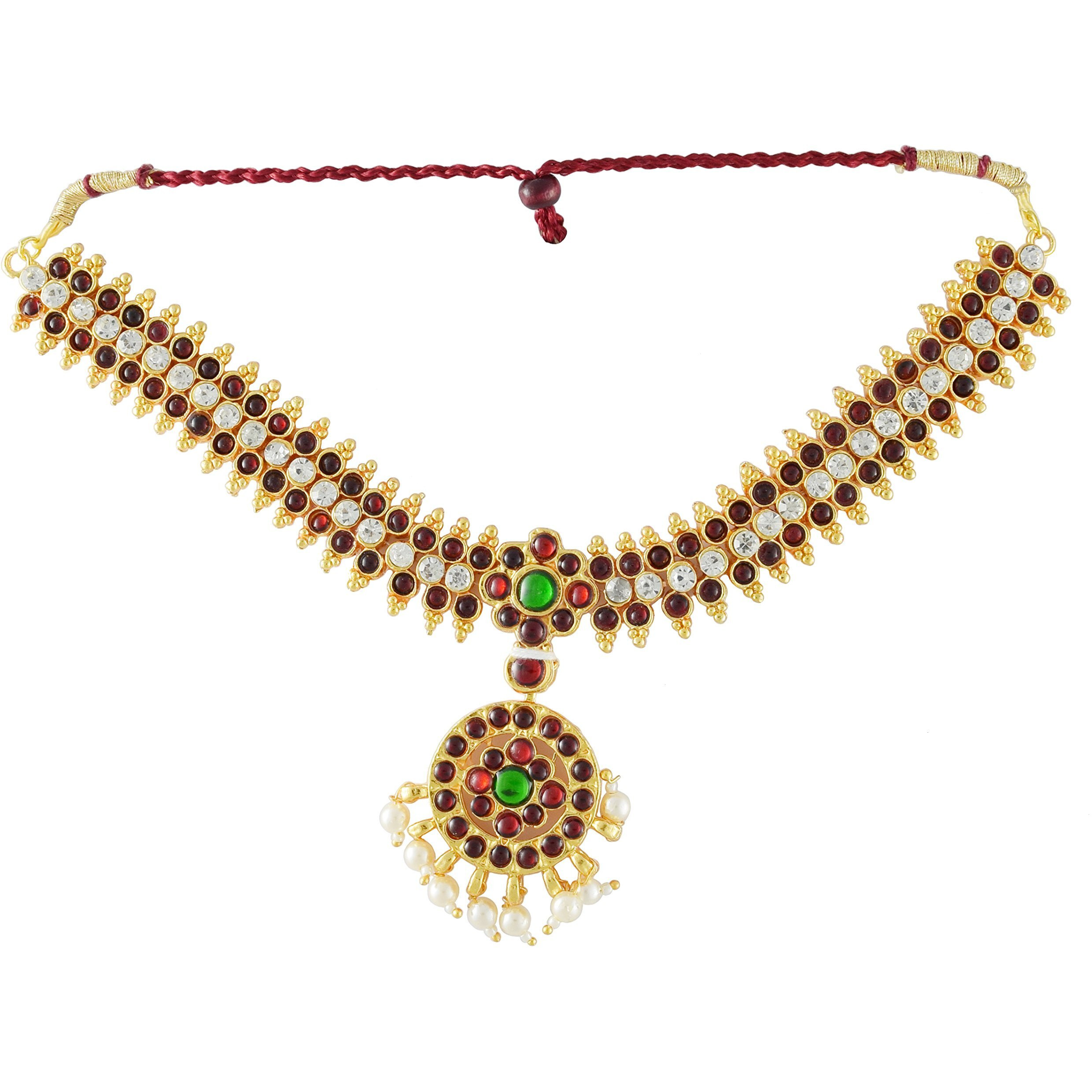 UG PRODUCTS Golden Copper Bharatanatyam Dance Complete Jewellery Set for Women