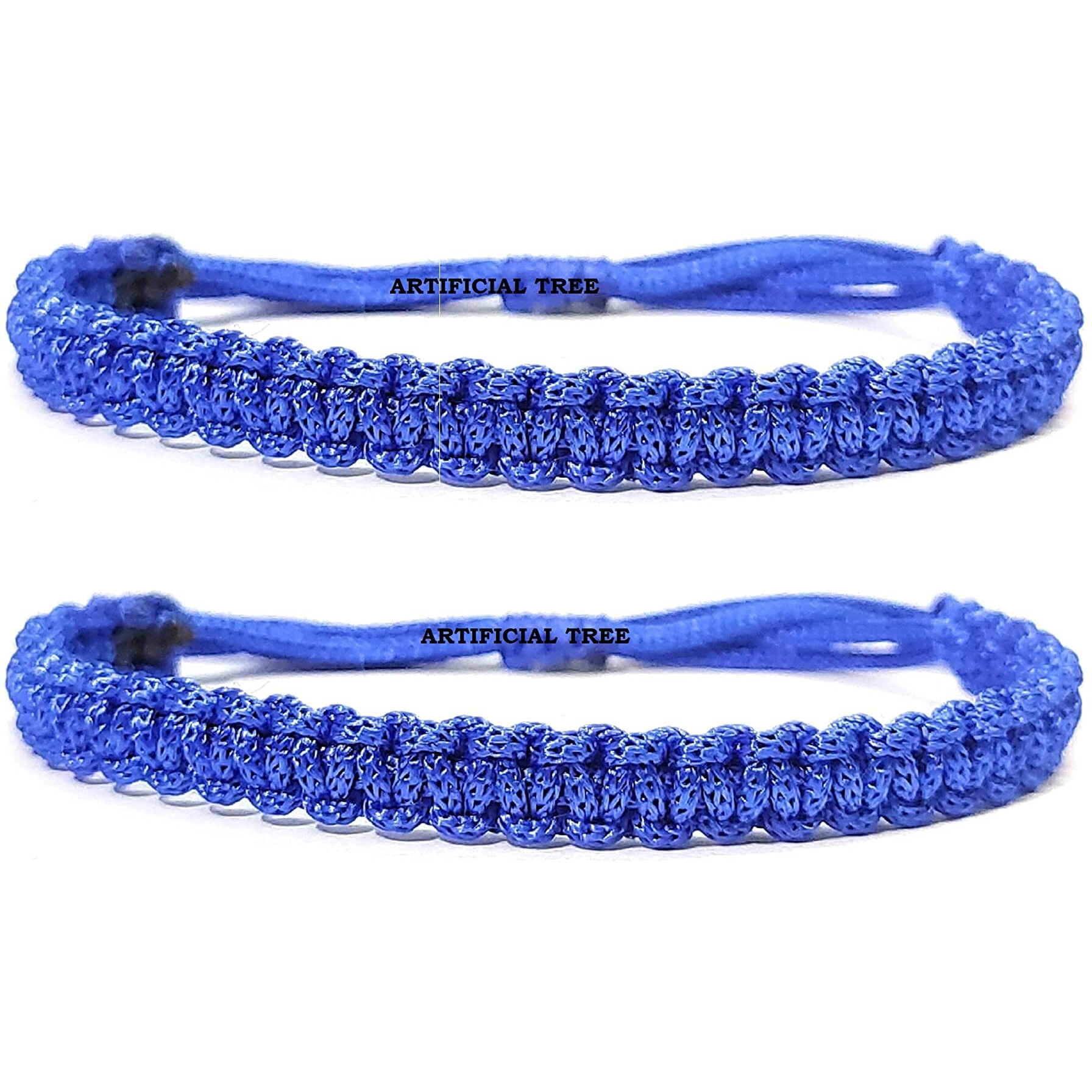 ARTIFICIAL TREE HANDMADE NAZAR DHAGA BRACELET ADJUSTABLE WRISTBAND BRACELET FRIENDSHIP BAND FOR WOMEN MEN- 100% SKIN FRIENDLY Nazar Bracelets 2 Piece (AT GIRLS BRCT 007) (BLUE)