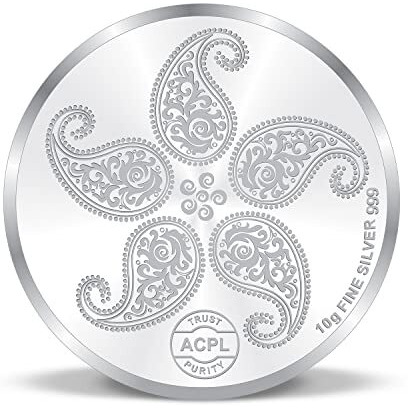 ACPL 10 Gram X 2  20 Grams Pure Silver Coin Combo Bis Hallmarked 999 Fine Silver Radha Krishna On The Swing Precious Moments