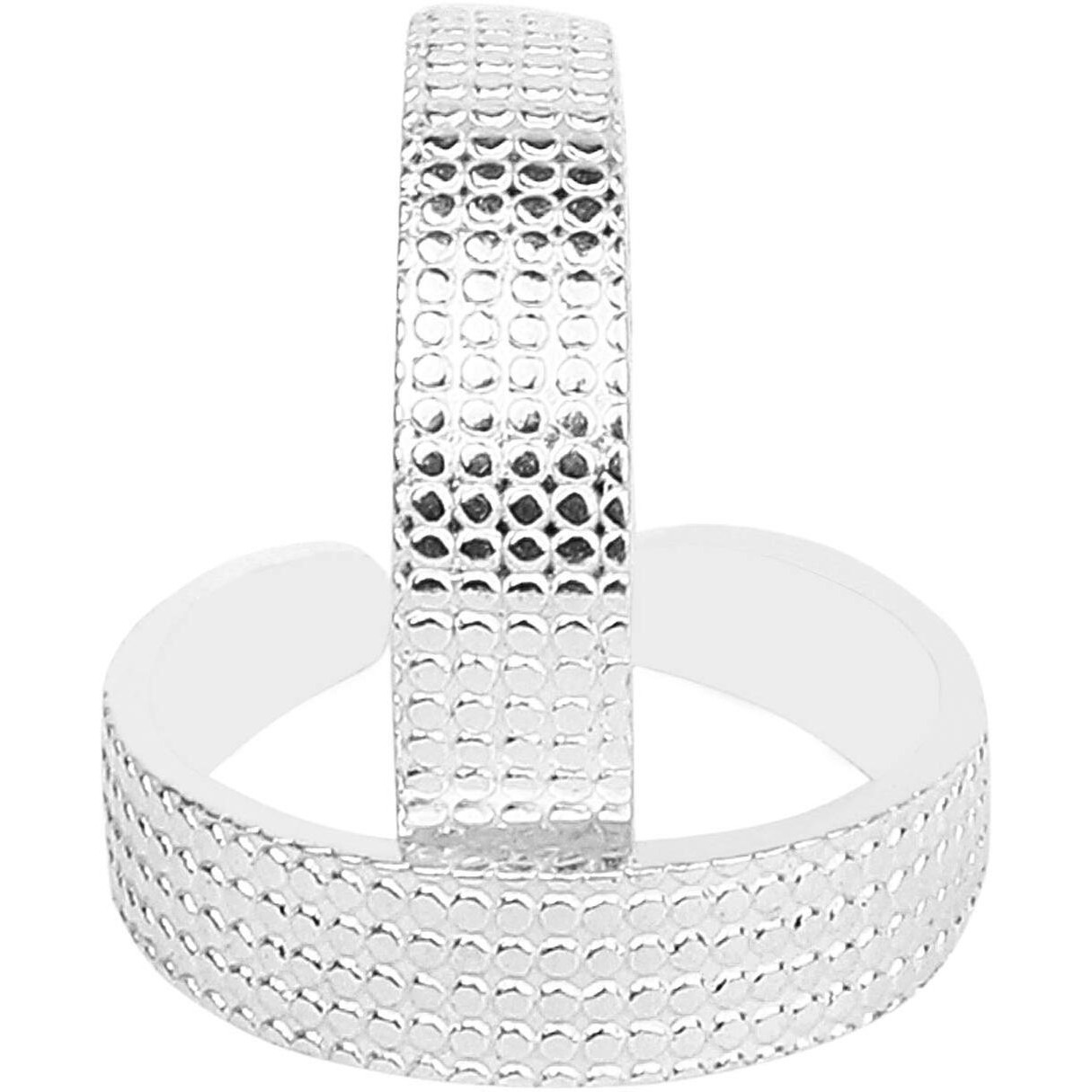 Silver Chest 925 Toe Ring Silver For Women - Pair of 2 Adjustable Size Self Design Sterling Silver Toe Rings Bands