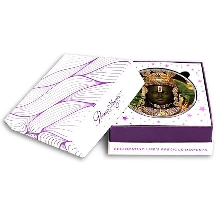 Precious Moments 50 Gram Silver Coin Ram Lalla | Ram Mandir | Ayodha Temple | Colorful Designs 999 Pure BIS Hallmarked with Gift Box by ACPL
