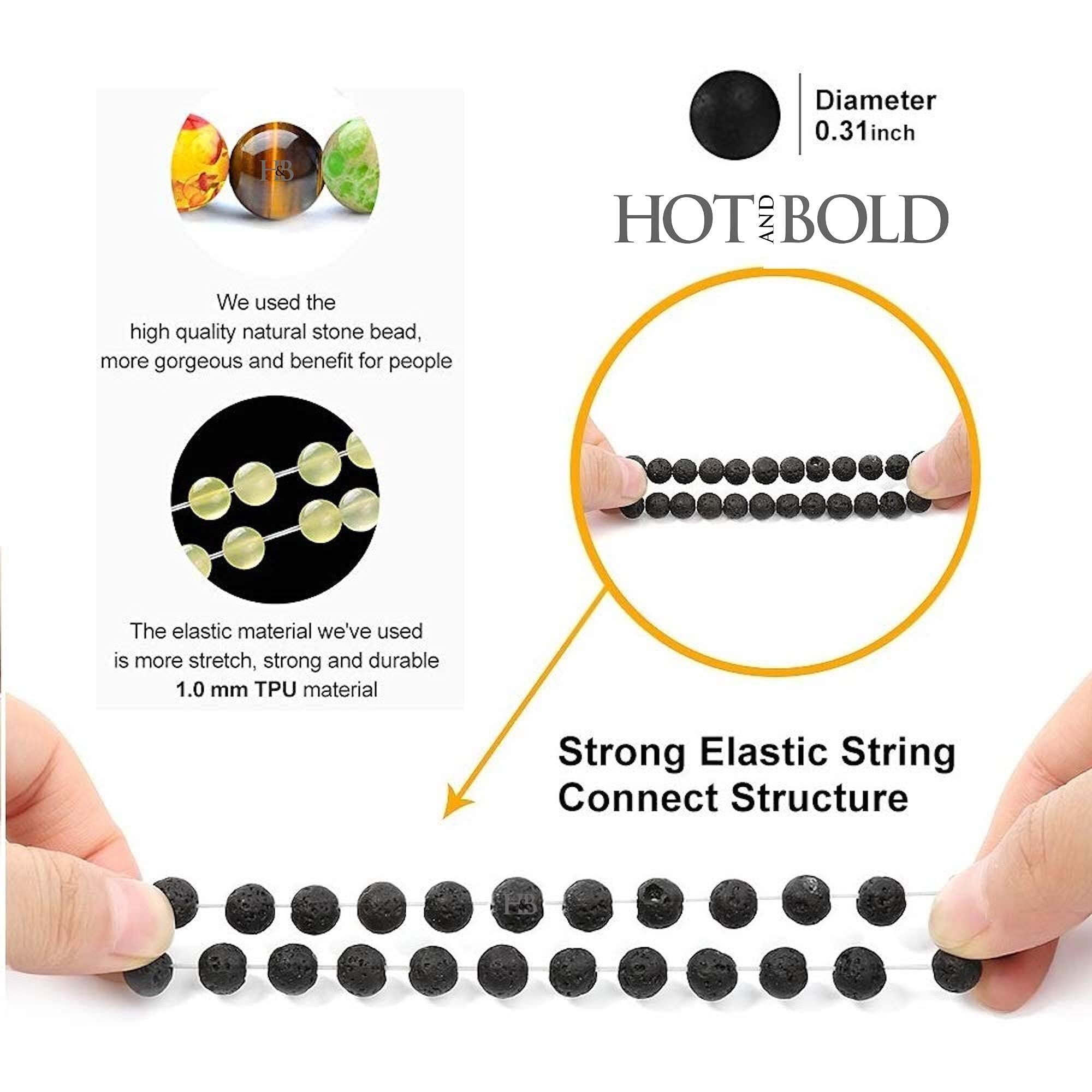 Hot And Bold 7 Chakra Triple Protection Bracelet Natural Stones With Certificate Of Authenticity For Unisex Adult (Tiger Eye Lucky Turtle 7 Chakra)
