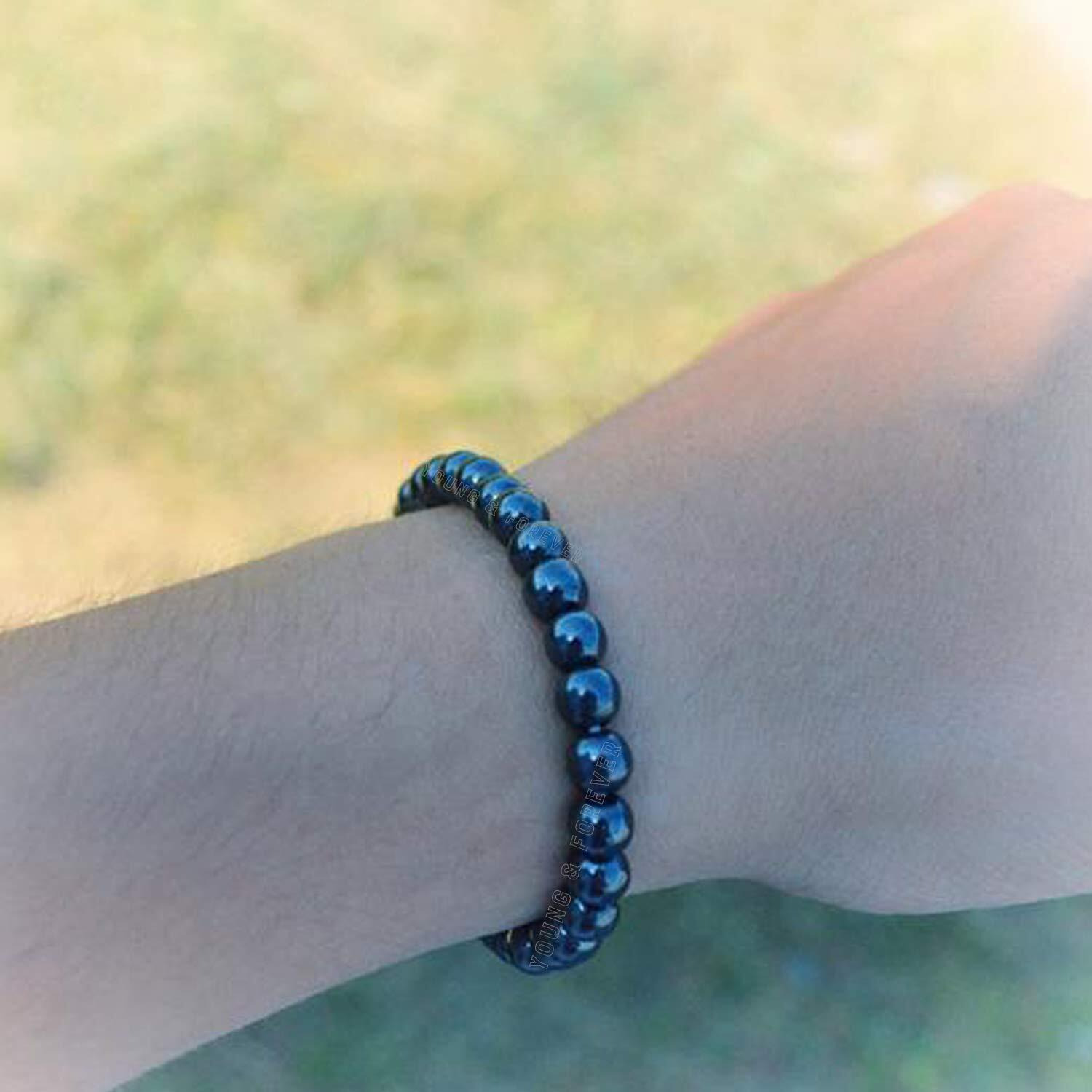 Young & Forever Reiki Crystal Beads Bracelets Original Tiger Eye Hematite and Lava Rock Set of 3 Bracelet Set