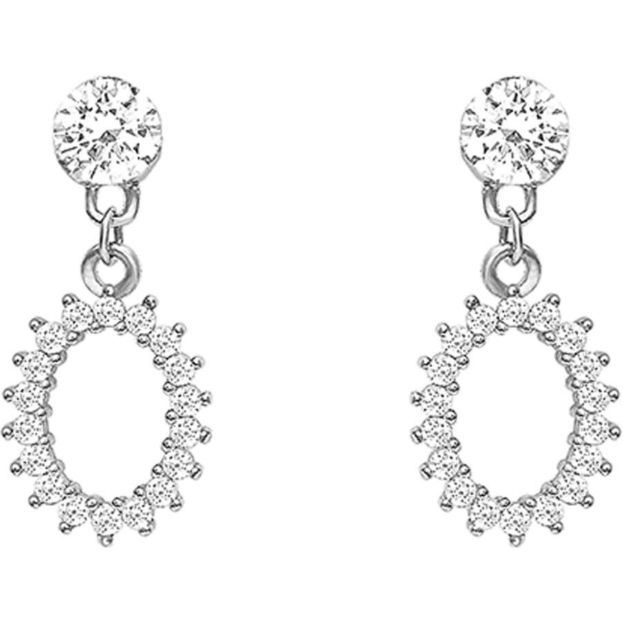 GIVA 925 Silver Nikitas Hollow Zircon Drop Studs|Gifts For Girlfriend,Rakhi Rakshabandhan Gift For Sister Bhabhi, With Certificate Of Authenticity And 925 Stamp|6 Month Warranty*