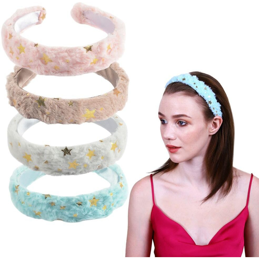 Radhu & Kabby Pack of 4 | Trendy Hair Bands | Non Slip Cute Headband | Fits Women and Girls of All Age Group | Daily Fashion Hairbands for Party | Same Product as Pic (HB-28)