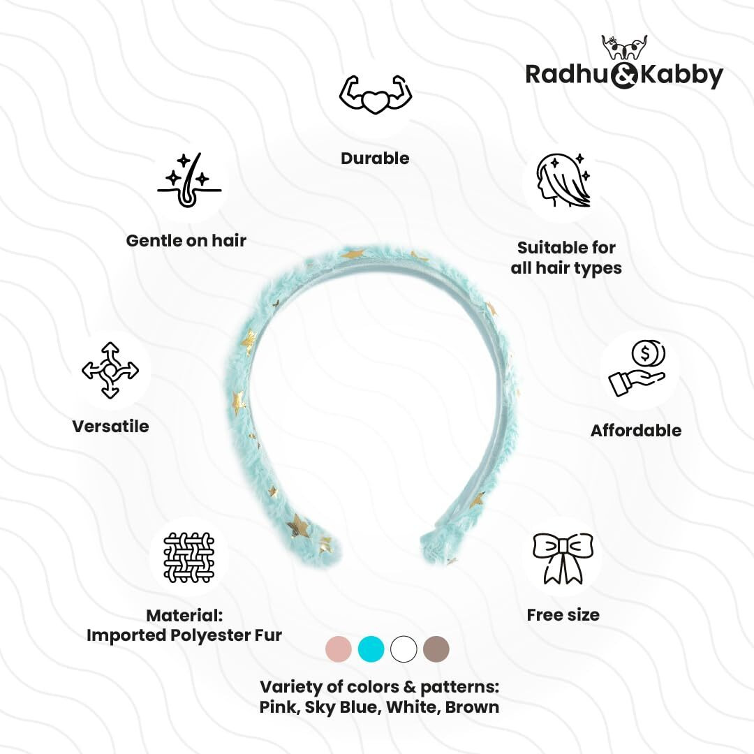 Radhu & Kabby Pack of 4 | Trendy Hair Bands | Non Slip Cute Headband | Fits Women and Girls of All Age Group | Daily Fashion Hairbands for Party | Same Product as Pic (HB-28)