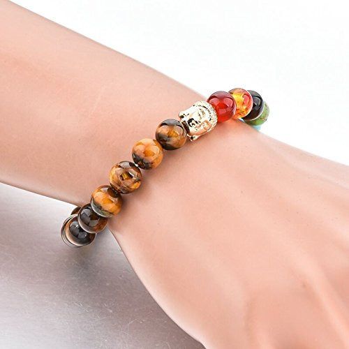 Hot And Bold Orignal 7 Chakra Reiki Feng Shui Healing Gem Stone Beads Crystals Charged Bracelet. For Unisex Adult