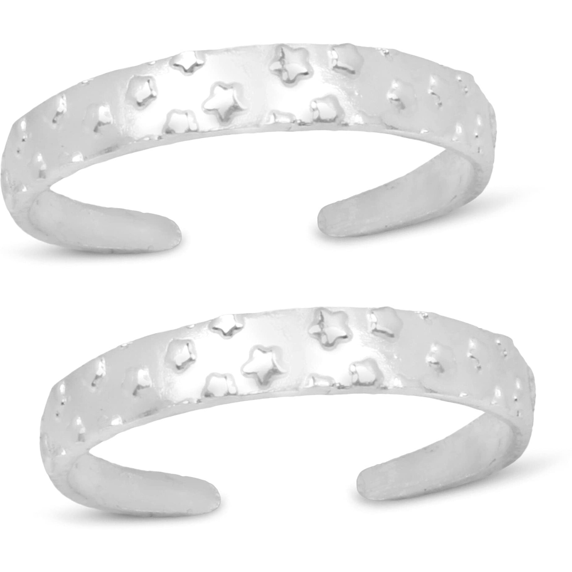 Silver Chest Silver Toe Rings for Women Pure Silver 925 - Elegant and Comfortable 3D Self Design Simple Toe Ring Silver Bands for Girls
