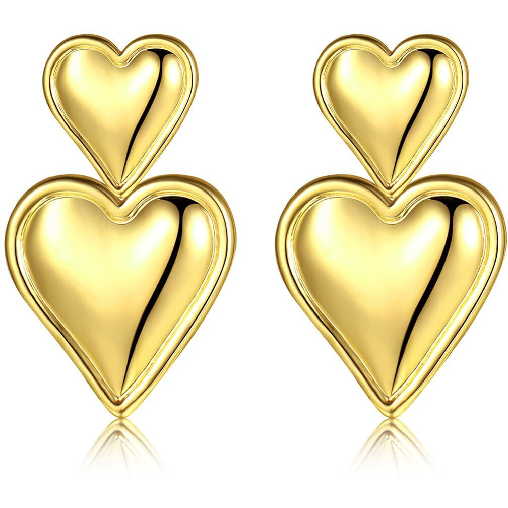 Shining Diva Fashion Latest Stylish Western Earrings for Women Girls (15840er) (Gold)