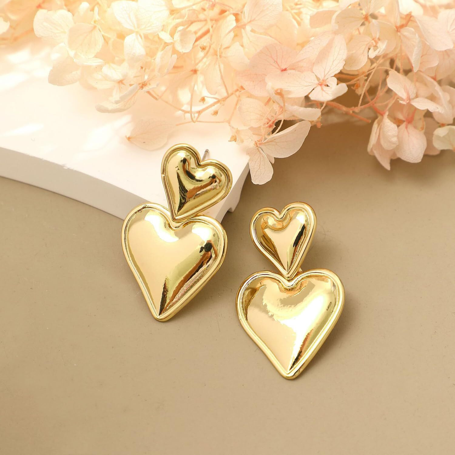 Shining Diva Fashion Latest Stylish Western Earrings for Women Girls (15840er) (Gold)