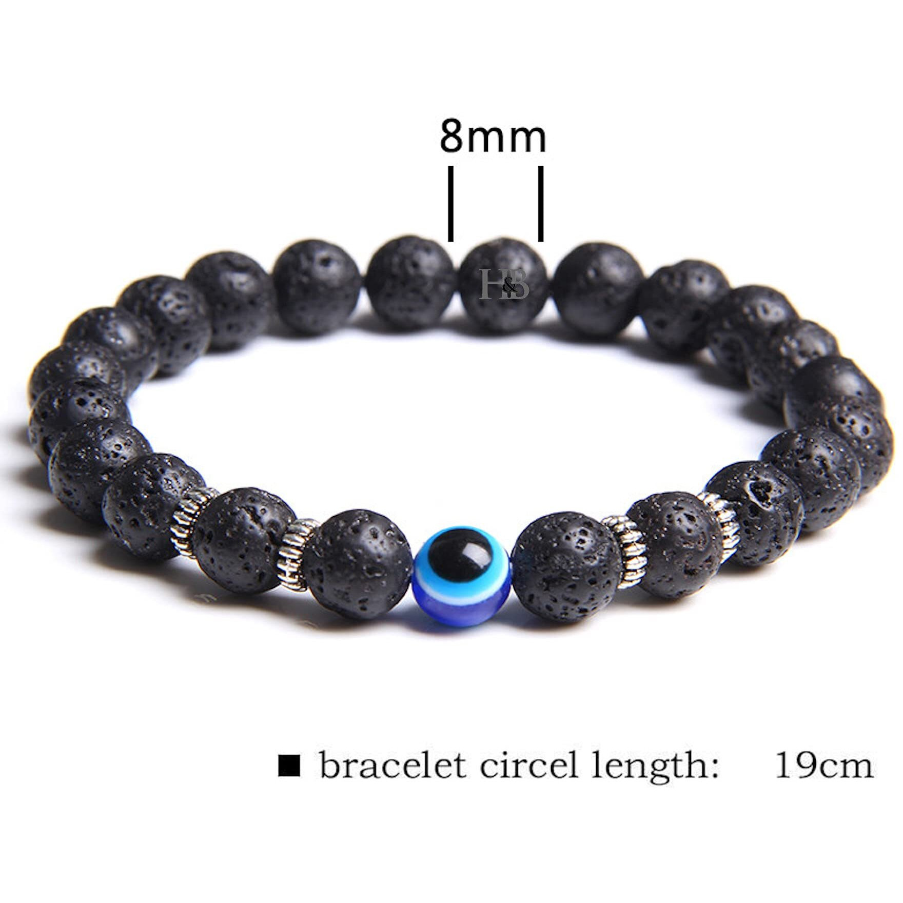 Hot And Bold Evil Eye Beads Triple Protection Nazaria Bracelet Natural Stones With Certificate Of Authenticity - Womens