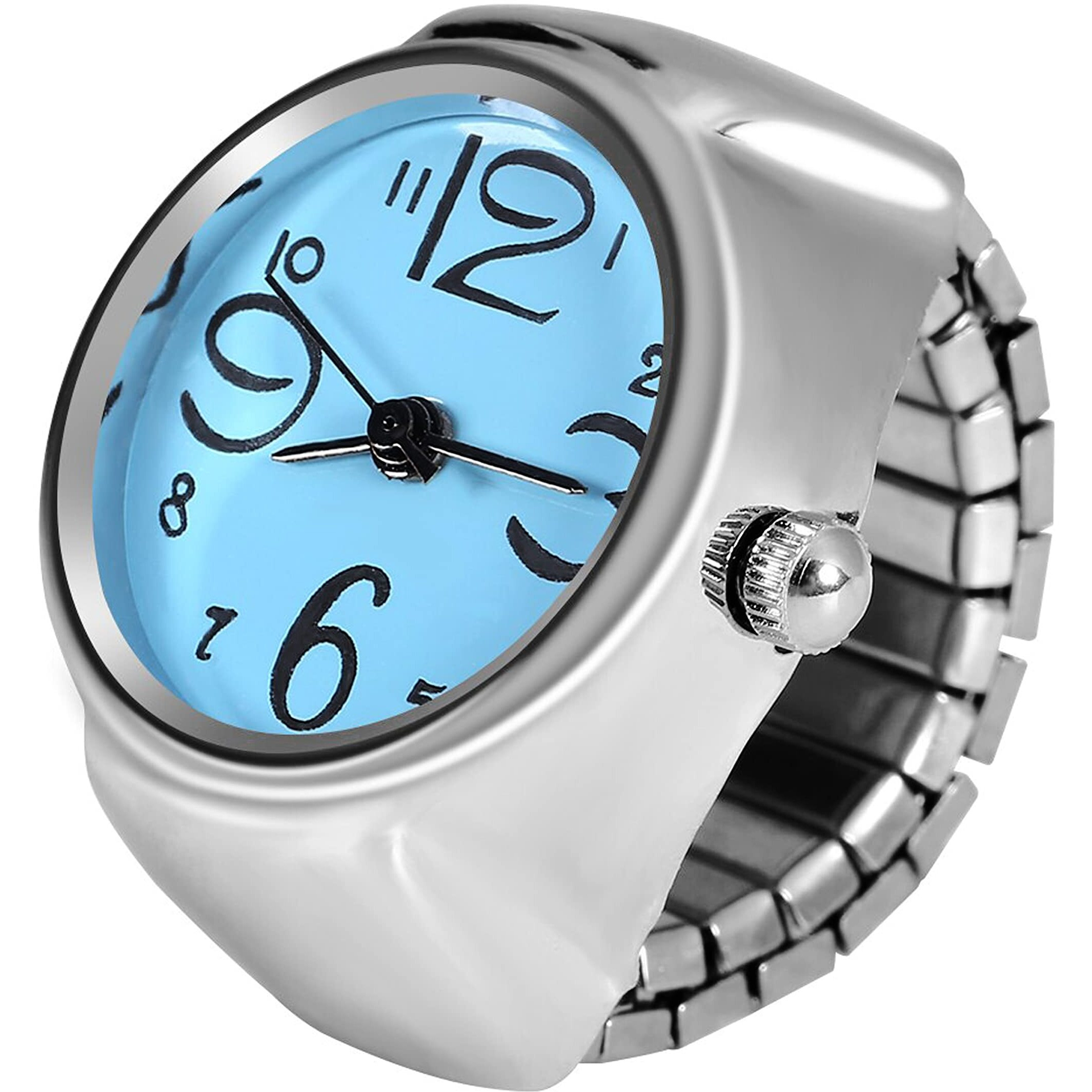 Fashion Frill Watch Design Rings For Women Stylish Silver Stretchable Ring For Girls Women Gift for Sister Silver Ring 3 Months Warranty