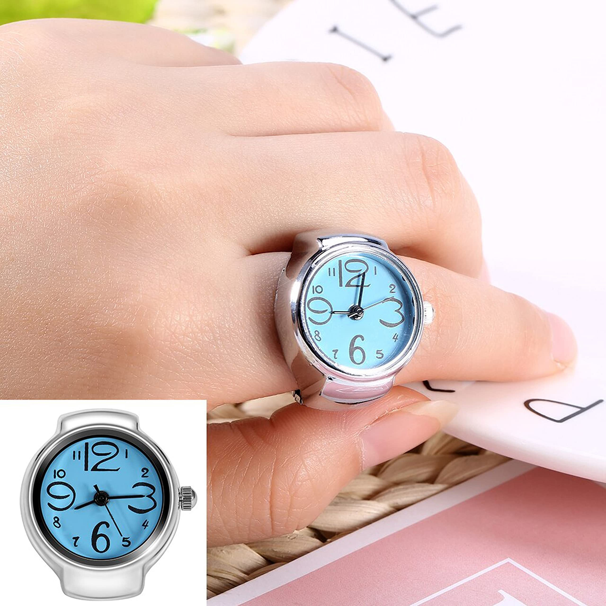 Fashion Frill Watch Design Rings For Women Stylish Silver Stretchable Ring For Girls Women Gift for Sister Silver Ring 3 Months Warranty