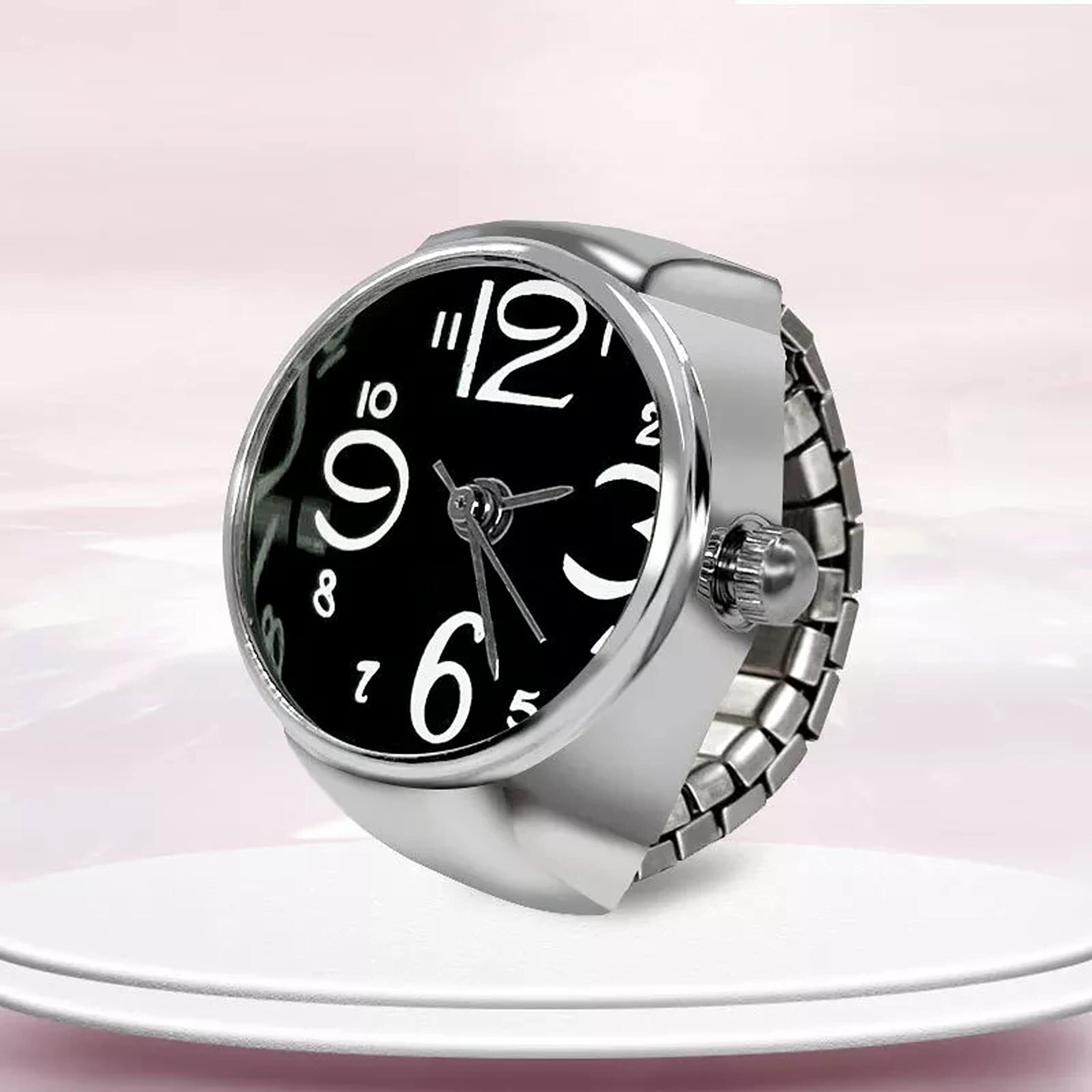 Fashion Frill Watch Design Rings For Women Stylish Silver Stretchable Ring For Girls Women Gift for Sister Silver Ring 3 Months Warranty
