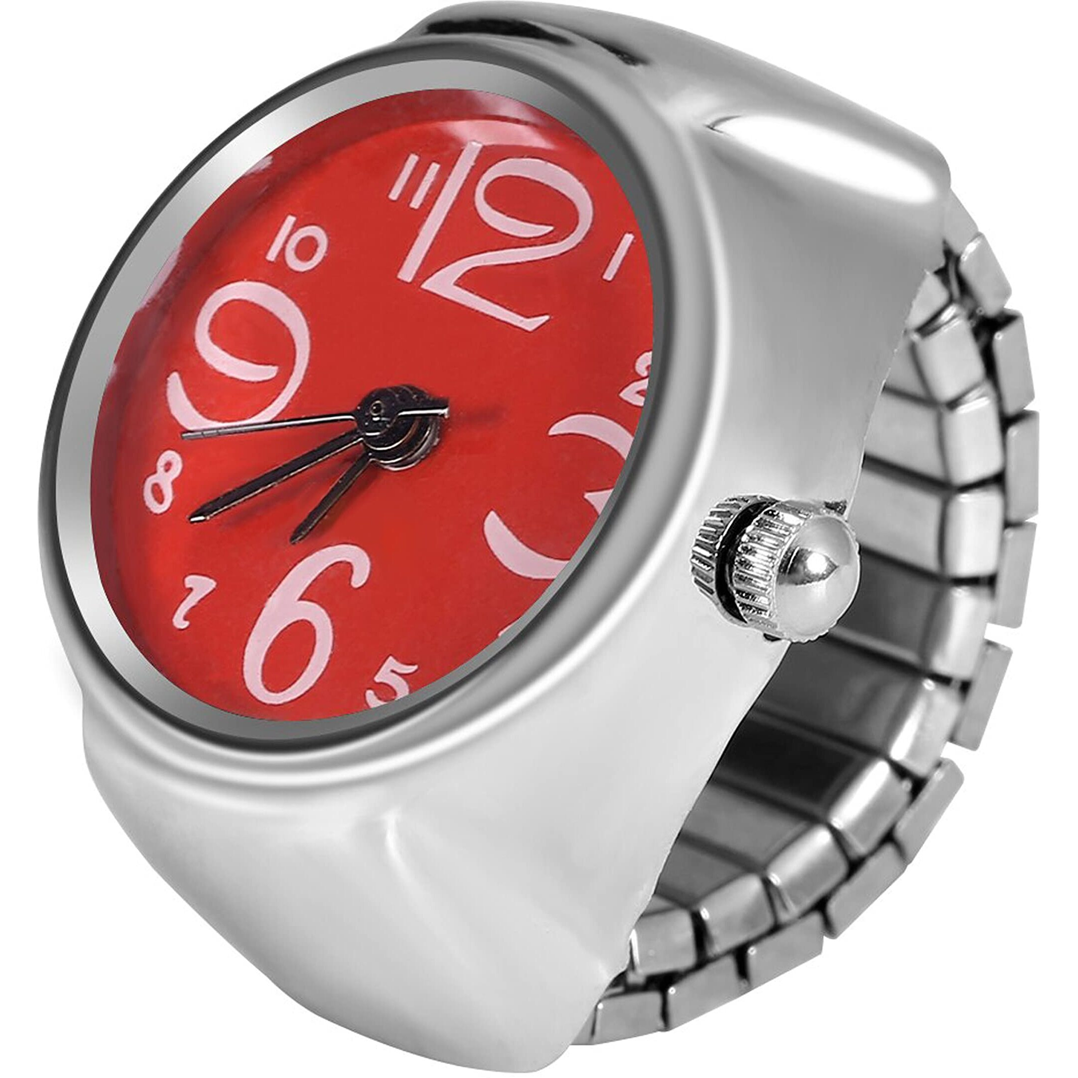 Fashion Frill Watch Design Rings For Women Stylish Silver Stretchable Ring For Girls Women Gift for Sister Silver Ring 3 Months Warranty