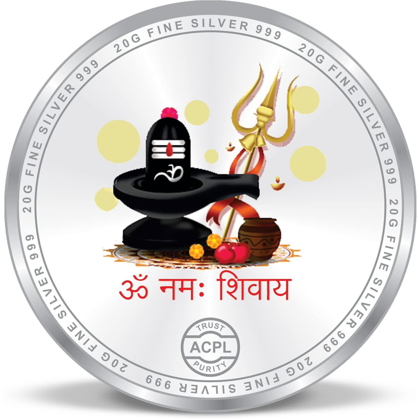 ACPL Precious Moments BIS Hallmarked Shiv Pariwar 20 Gram 999 Pure Silver Coin