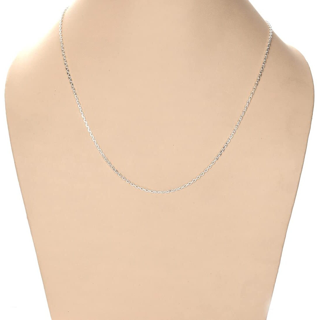 Clara Anti-Tarnish 92.5 Sterling Silver Link Chain Necklace in 16 18 24 inches For Women & Girls
