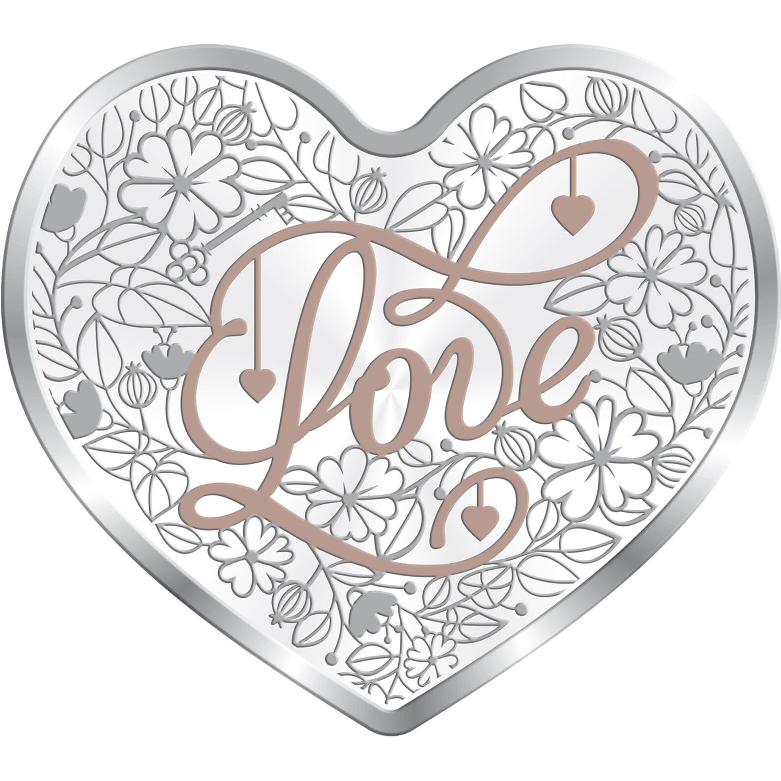 Precious Moments BIS Hallmarked Heart of Love 20 Gram Silver Coin - Perfect Wedding, Anniversary, and Valentines Gift by ACPL