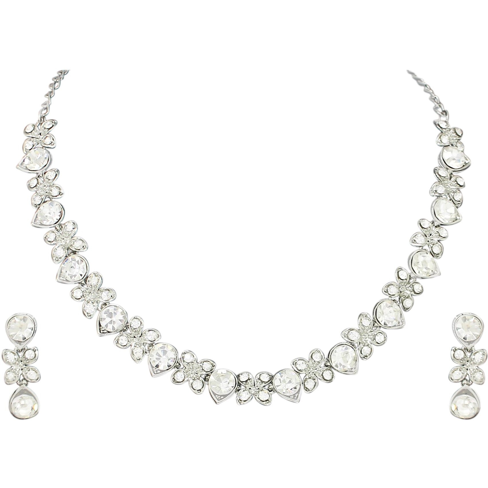 Atasi International Jewellery Set for Women (Silver)(R1778)