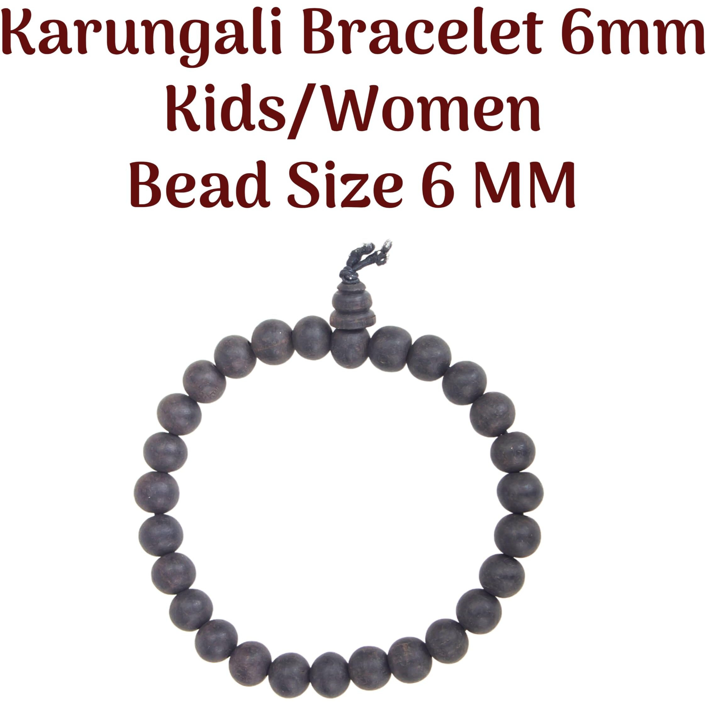 anciently Karungali Bracelet For Kids | Karungali Bracelet Original For Women 6mm | Karungali Bracelet Small Size | Karungali Bracelet Original 6mm, Natural Black, 1 Piece