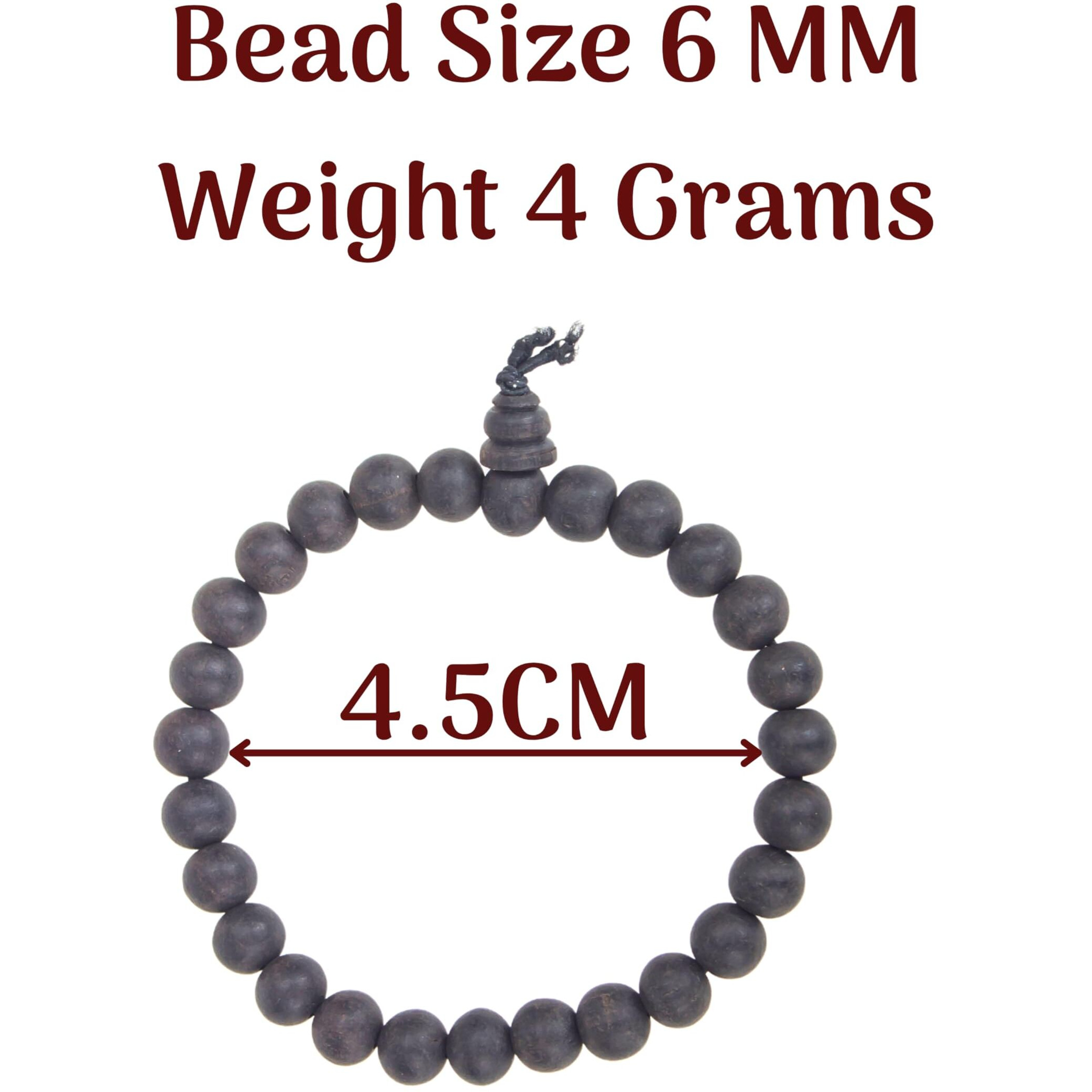 anciently Karungali Bracelet For Kids | Karungali Bracelet Original For Women 6mm | Karungali Bracelet Small Size | Karungali Bracelet Original 6mm, Natural Black, 1 Piece