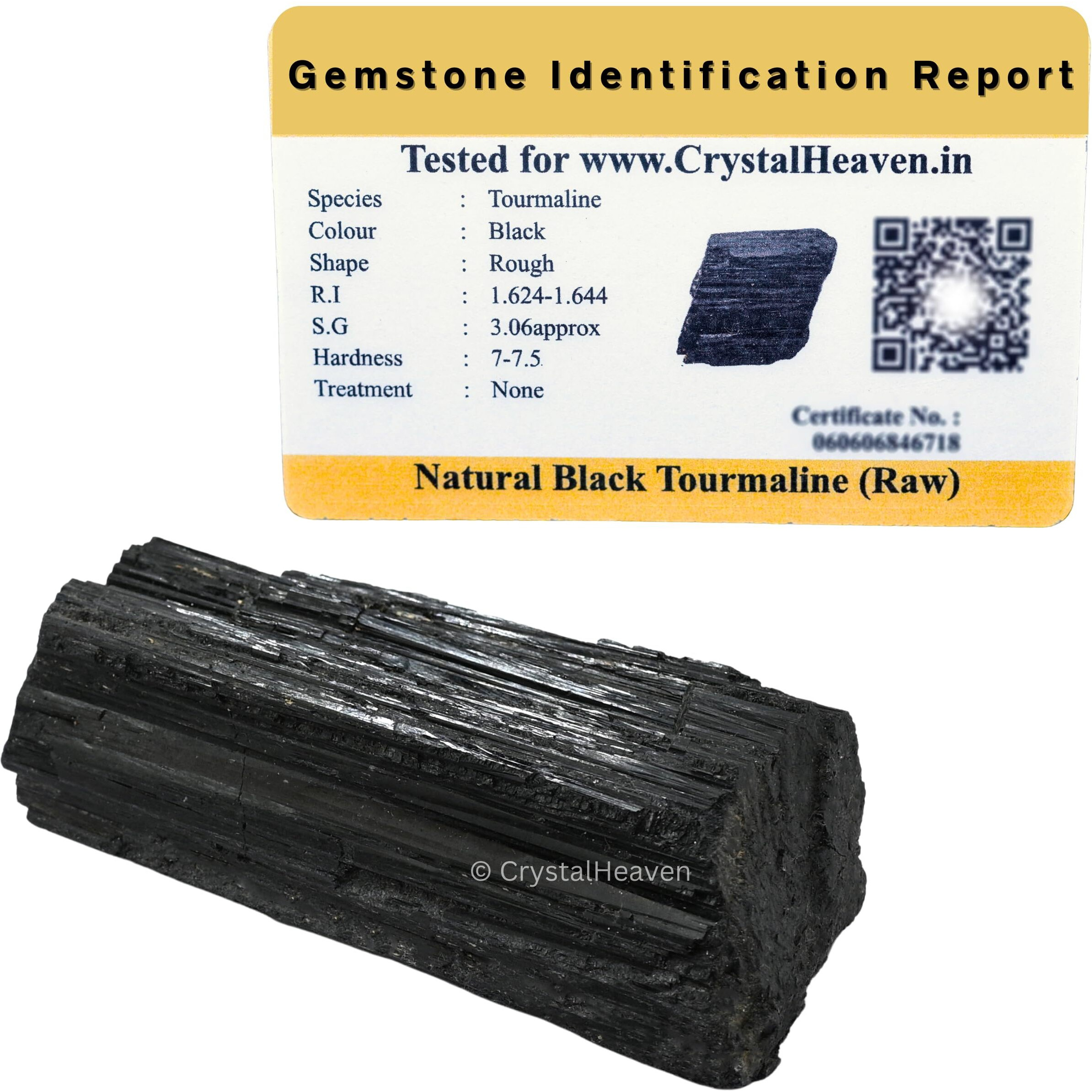 Crystal Heaven Black Tourmaline Crystal - 1 Piece Of 750-1000 Grams Large Black Tourmaline Stone - Very High Grade Black Tourmaline Crystals Rough Raw For Protection, Crystal Grids, Good Vibes