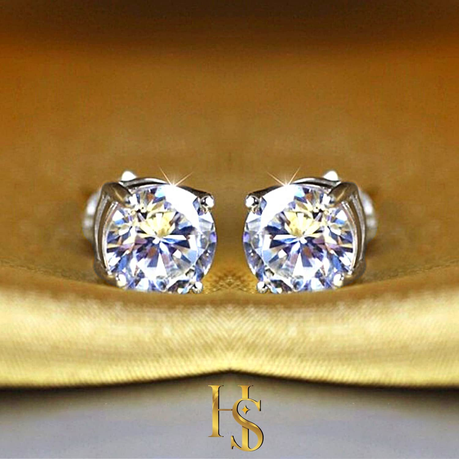 HIGHSPARK 925 Silver Solitaire Earrings for Women | 92.5 Sterling Silver and Diamond like Brilliance Sparkling Zirconia for that Stunning Shine | Lovely Gift - Silver 7mm