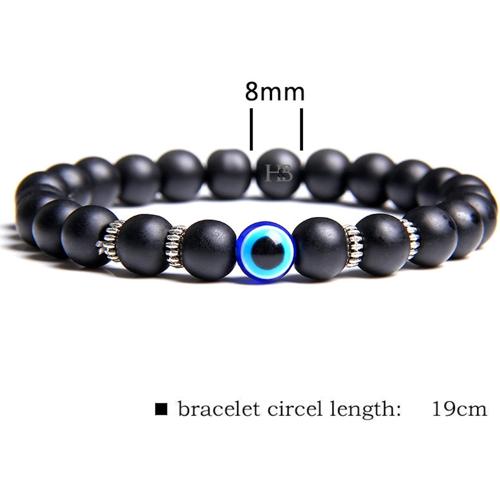 Hot And Bold Boys Evil Eye Beads Triple Protection Nazaria Bracelet Natural Stones With Certificate Of Authenticity