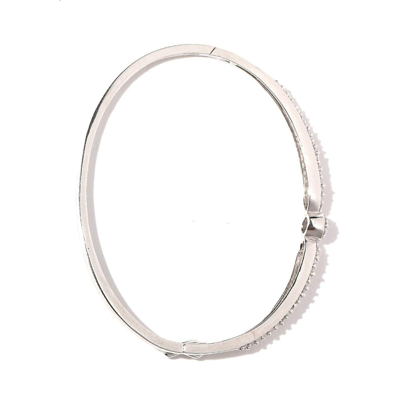 ZAVERI PEARLS Real Diamond Look Rhodium Plated Beautiful Bracelet ZPFK5565