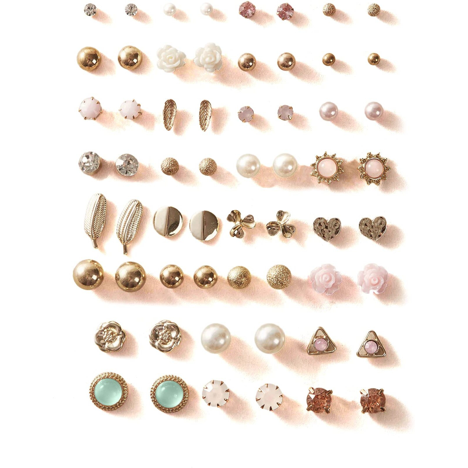 Shining Diva Fashion 30 Pairs Earrings Combo Set Latest Stylish Crystal Pearl Earrings for Women and Girls (rrsd14857er)