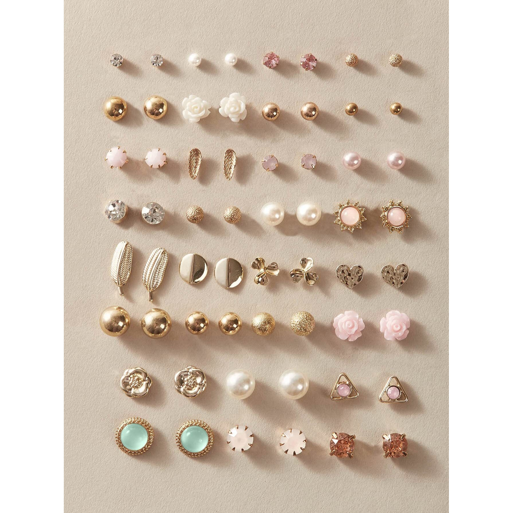 Shining Diva Fashion 30 Pairs Earrings Combo Set Latest Stylish Crystal Pearl Earrings for Women and Girls (rrsd14857er)