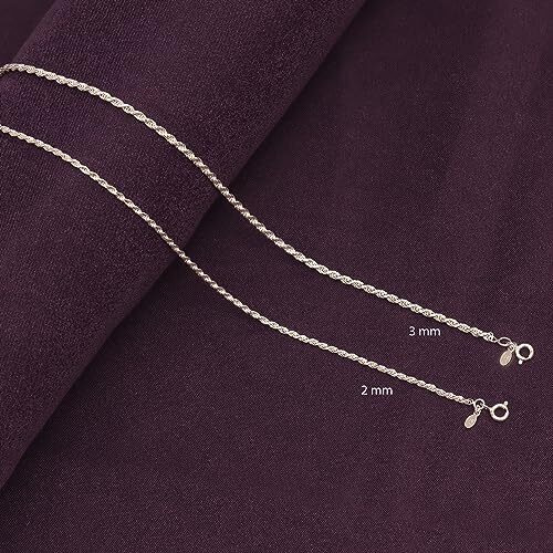 Amazon Brand - Nora Nico Womens 925 Sterling Silver BIS Hallmarked Italian Diamond-Cut Braided Rope Chain Necklace 18 Inches
