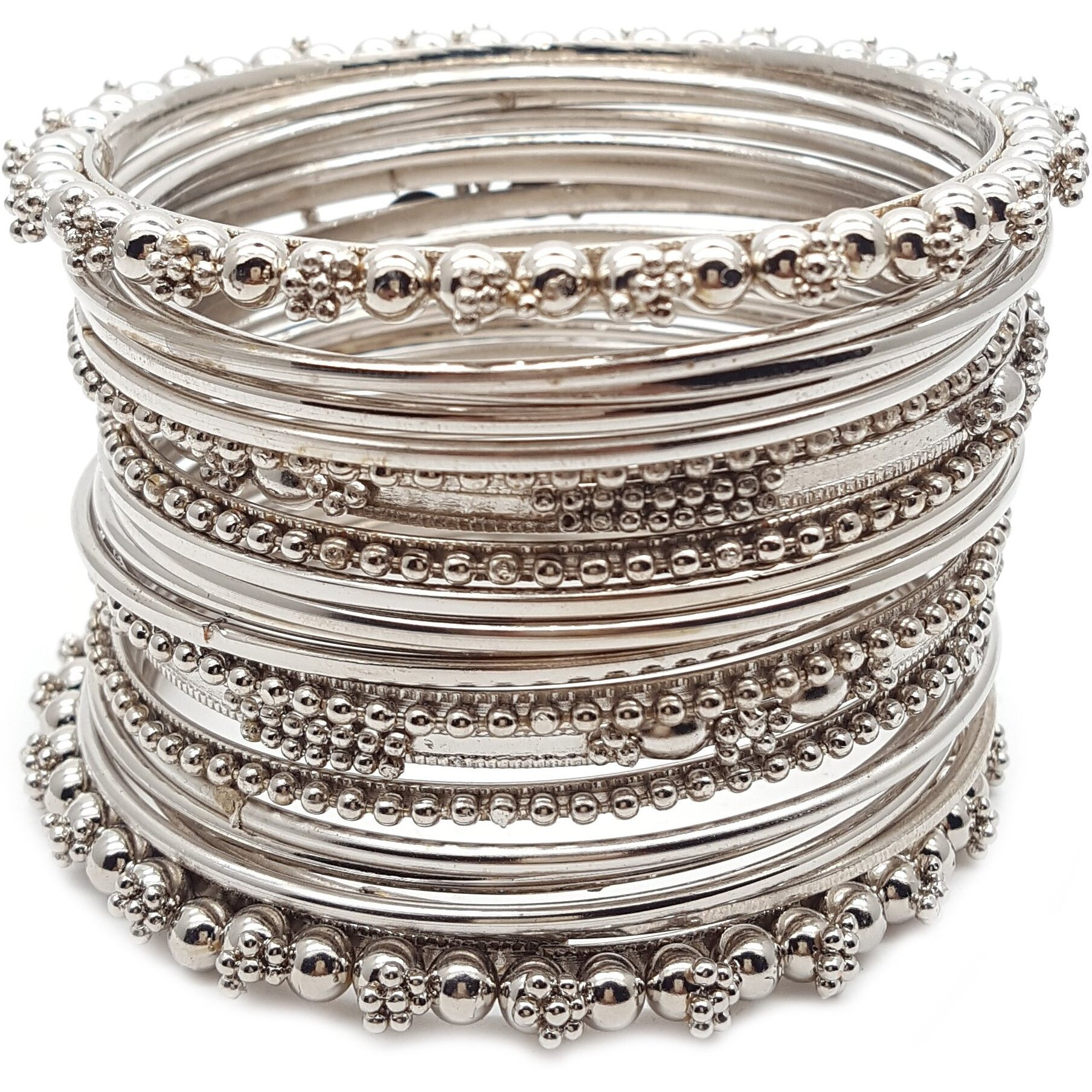 YouBella Antique Look Jewellery Silver Plated Traditional Bracelet Bangles for Women (2.6)