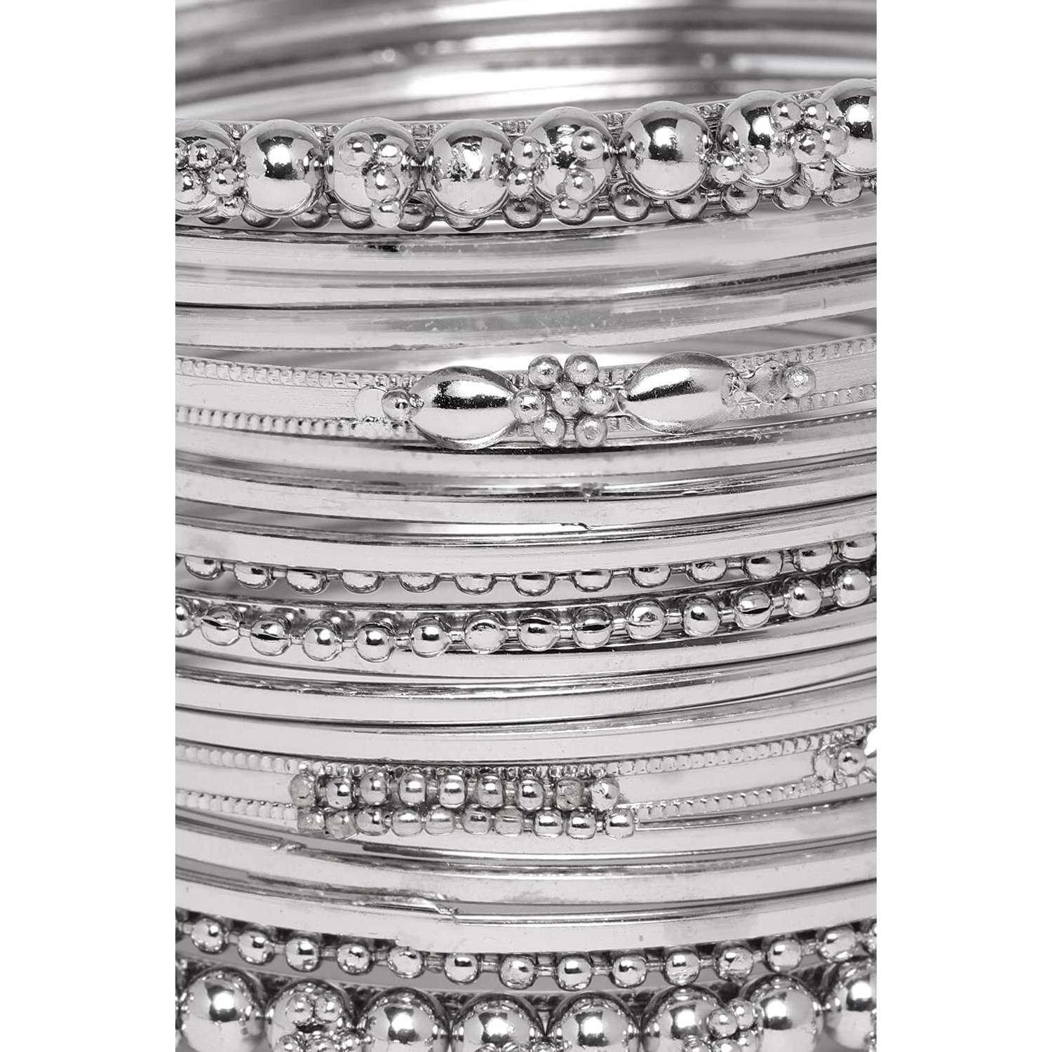 YouBella Antique Look Jewellery Silver Plated Traditional Bracelet Bangles for Women (2.6)