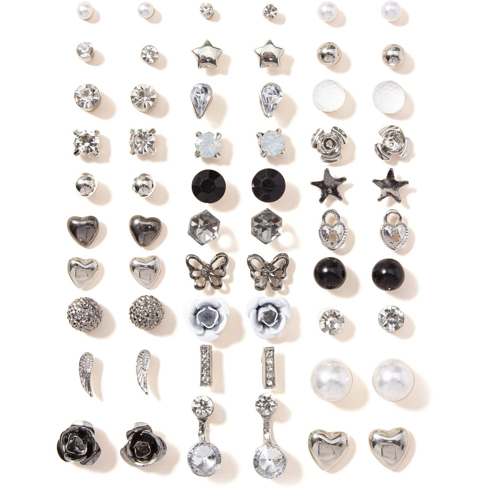 Shining Diva Fashion 30 Pairs Earrings Combo Set Latest Stylish Crystal Pearl Earrings for Women and Girls (rrsd14855er)