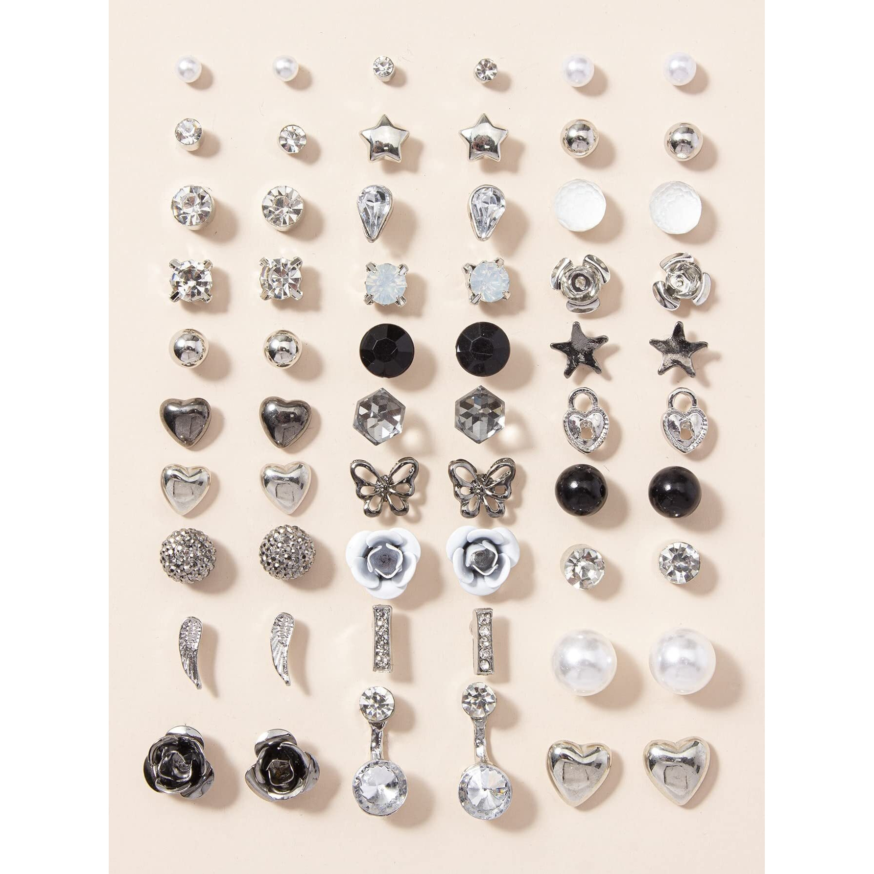 Shining Diva Fashion 30 Pairs Earrings Combo Set Latest Stylish Crystal Pearl Earrings for Women and Girls (rrsd14855er)