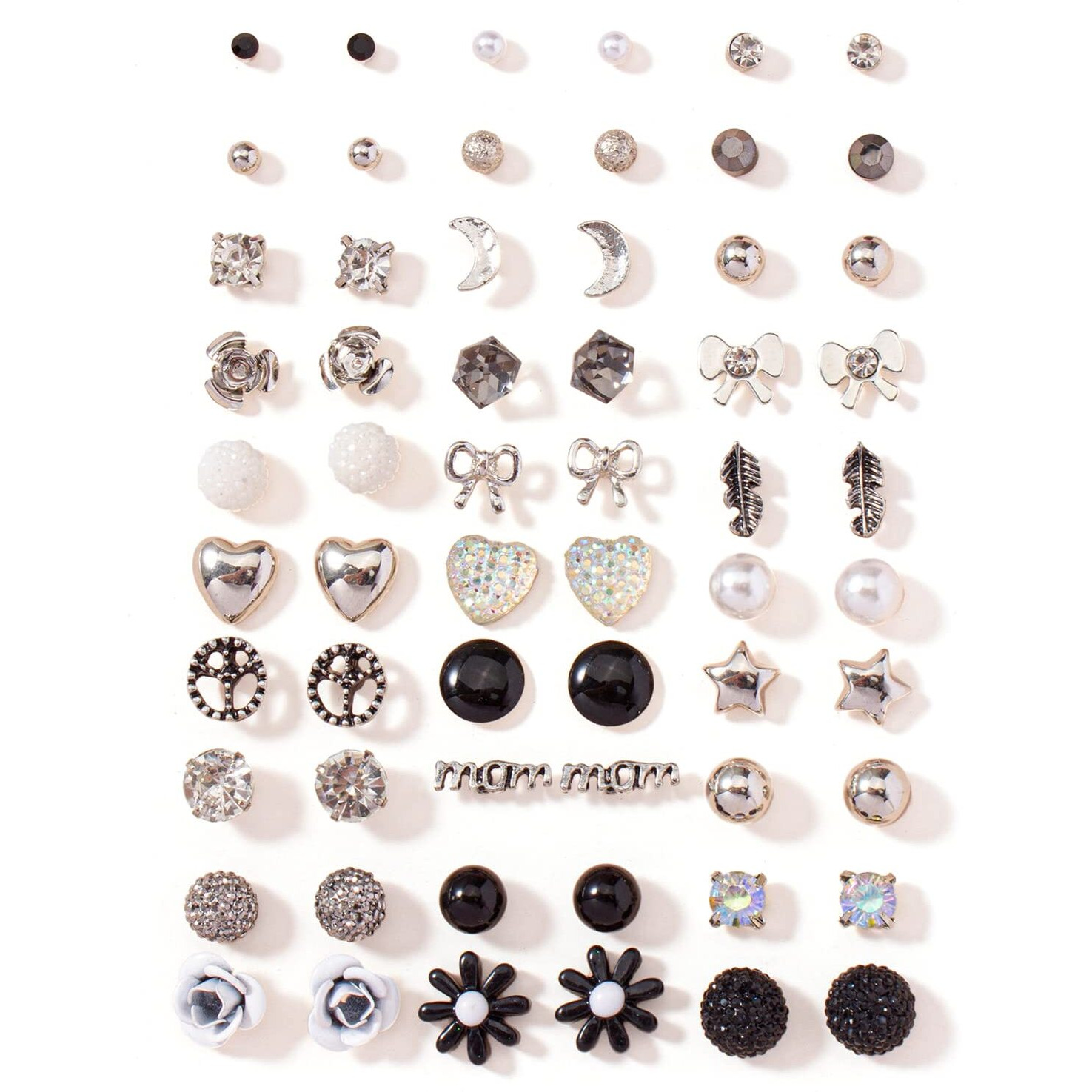 Shining Diva Fashion 30 Pairs Earrings Combo Set Latest Stylish Crystal Pearl Earrings for Women and Girls (rrsd14779er)