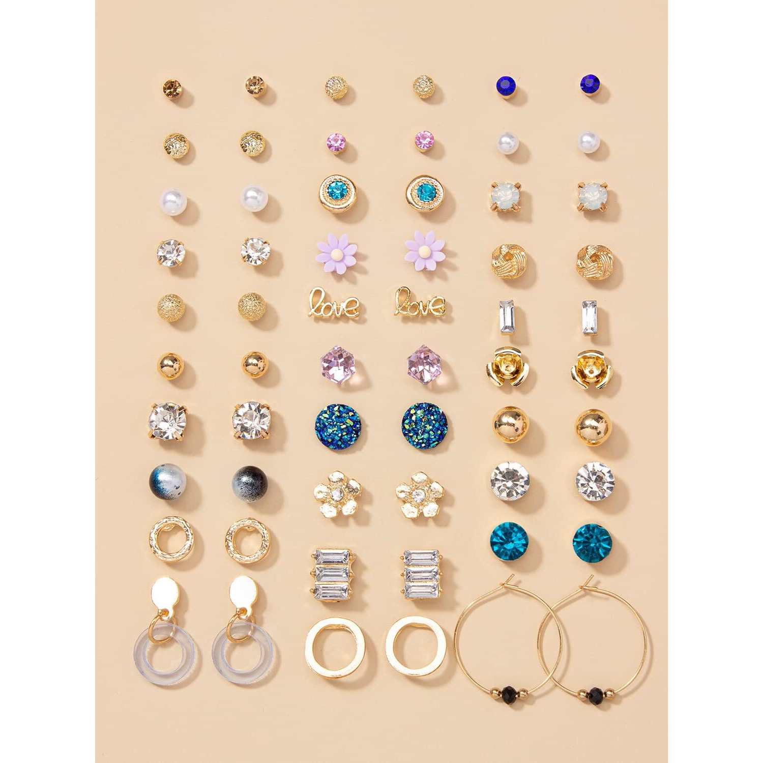 Shining Diva Fashion 30 Pairs Earrings Combo Set Latest Stylish Crystal Pearl Earrings for Women and Girls (rrsd14776er)