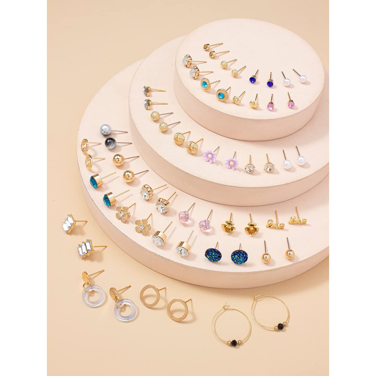 Shining Diva Fashion 30 Pairs Earrings Combo Set Latest Stylish Crystal Pearl Earrings for Women and Girls (rrsd14776er)