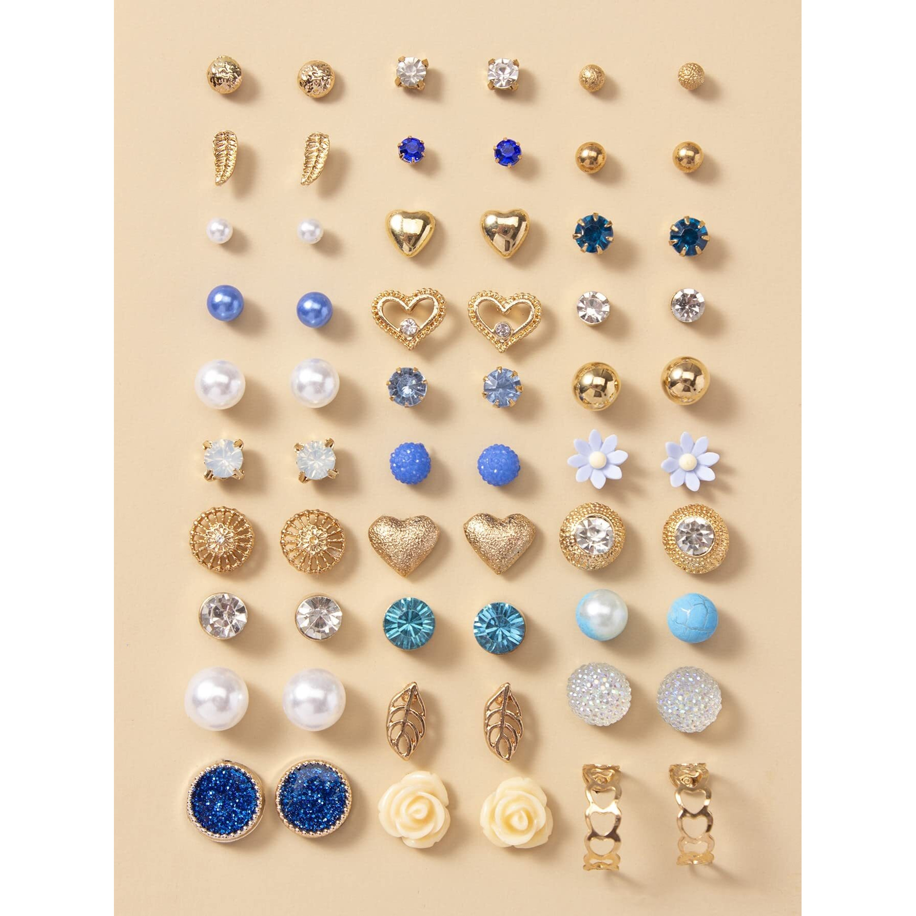Shining Diva Fashion 30 Pairs Earrings Combo Set Latest Stylish Crystal Pearl Earrings for Women and Girls (rrsd14854er)