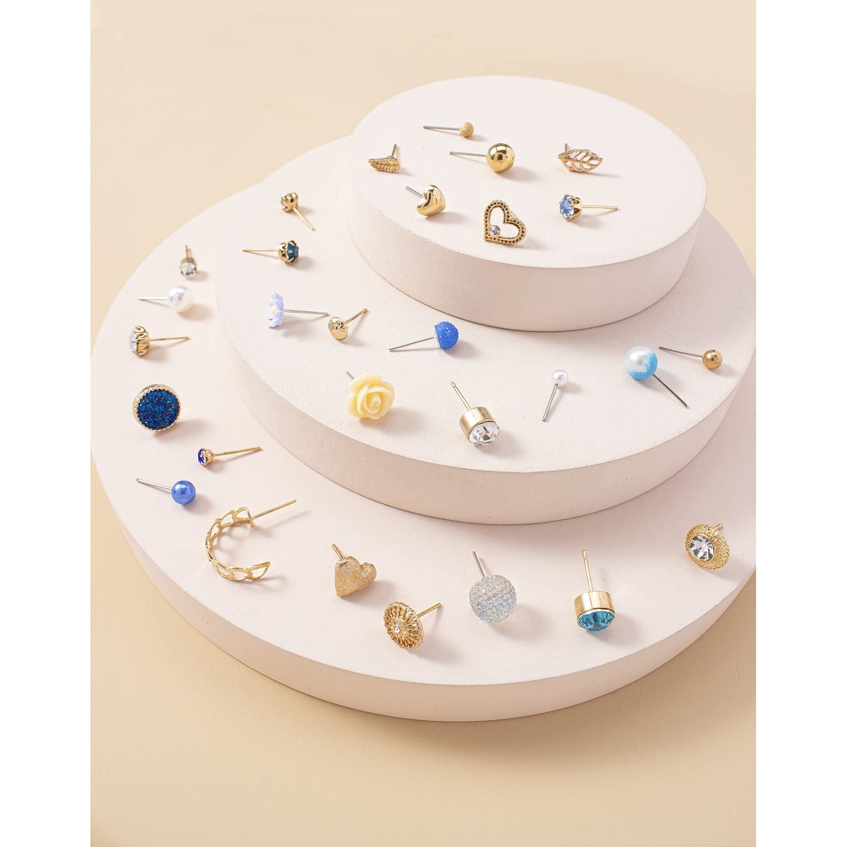 Shining Diva Fashion 30 Pairs Earrings Combo Set Latest Stylish Crystal Pearl Earrings for Women and Girls (rrsd14854er)
