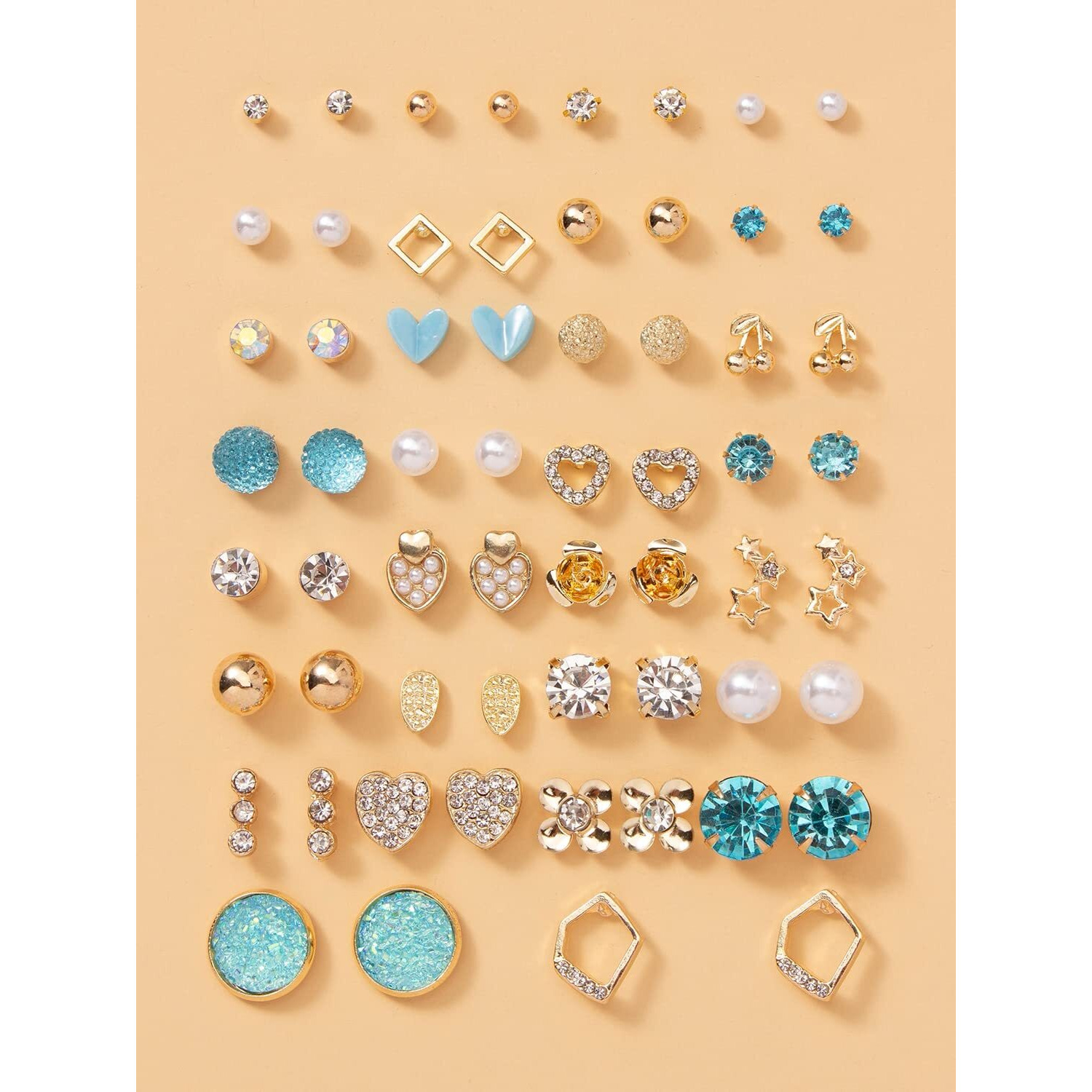Shining Diva Fashion 30 Pairs Earrings Combo Set Latest Stylish Crystal Pearl Earrings for Women and Girls (rrsd14775er)