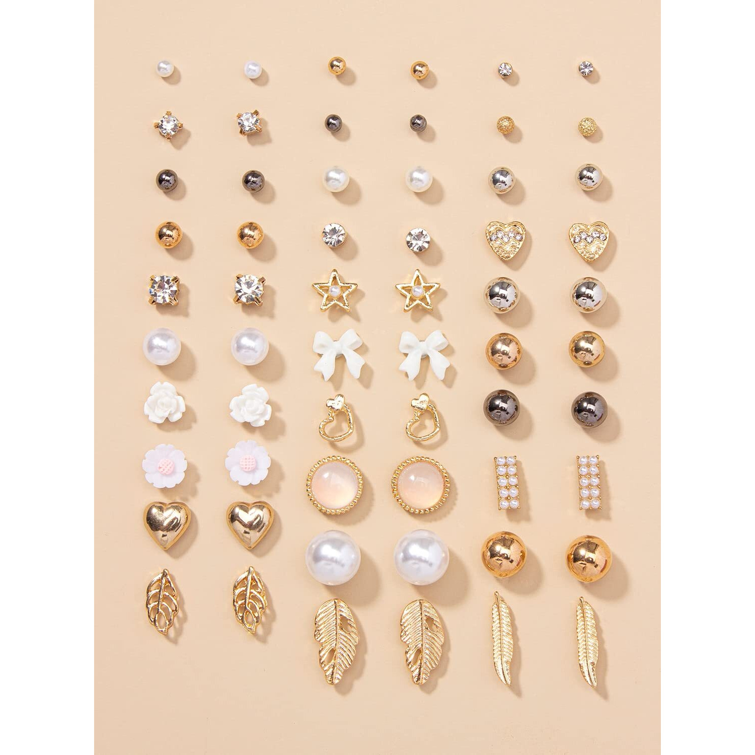 Shining Diva Fashion 30 Pairs Earrings Combo Set Latest Stylish Crystal Pearl Earrings for Women and Girls (rrsd14782er)