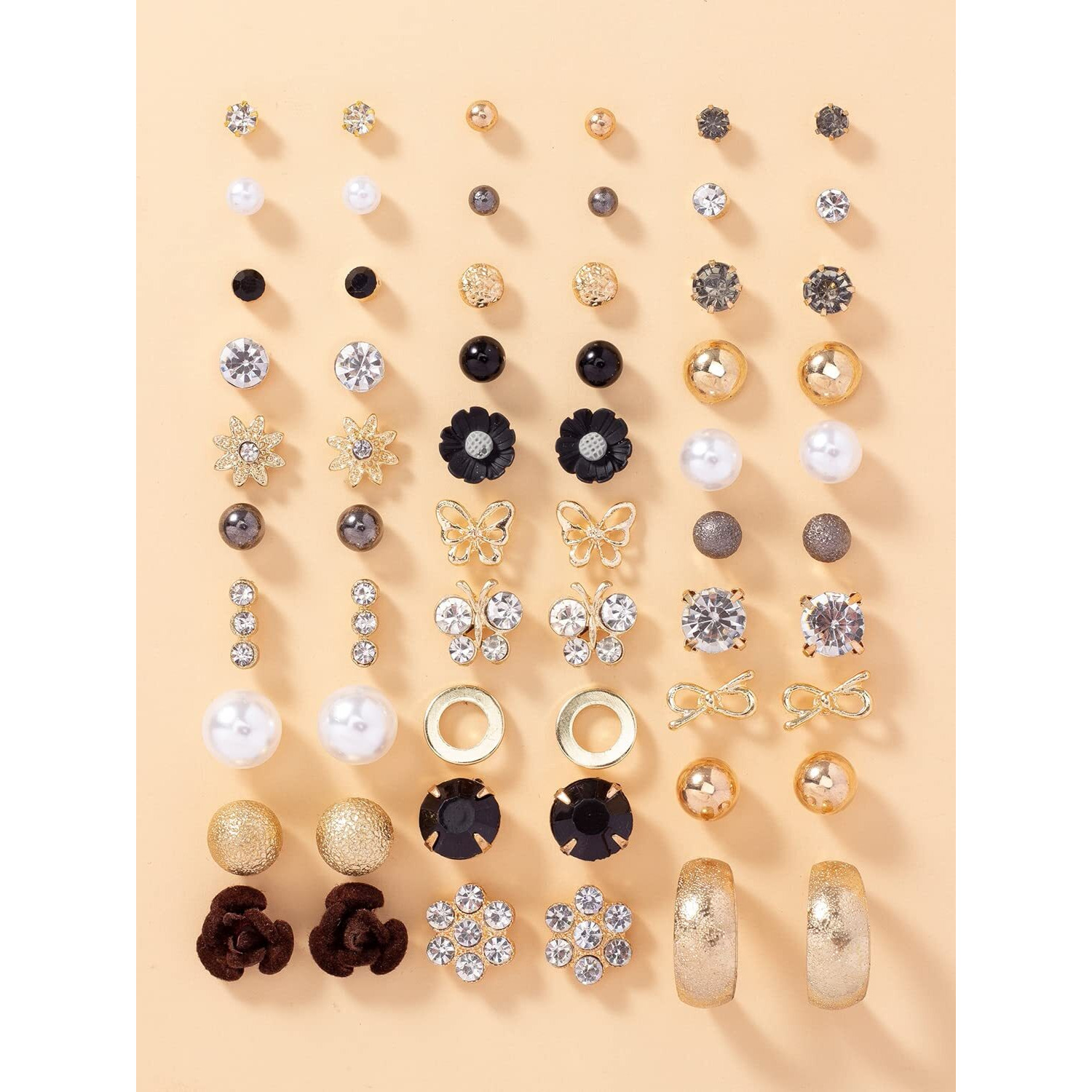 Shining Diva Fashion 30 Pairs Earrings Combo Set Latest Stylish Crystal Pearl Earrings for Women and Girls (rrsd14778er)