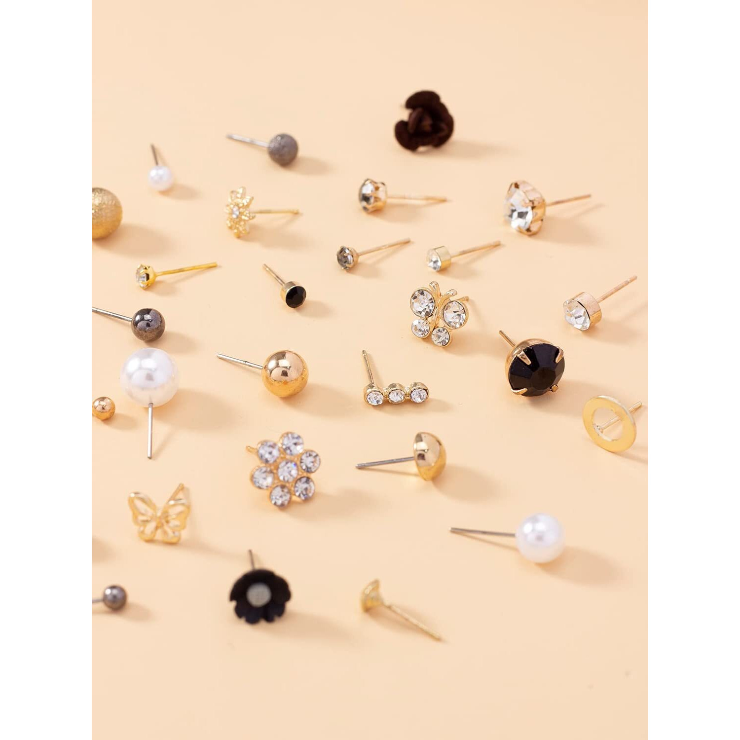 Shining Diva Fashion 30 Pairs Earrings Combo Set Latest Stylish Crystal Pearl Earrings for Women and Girls (rrsd14778er)